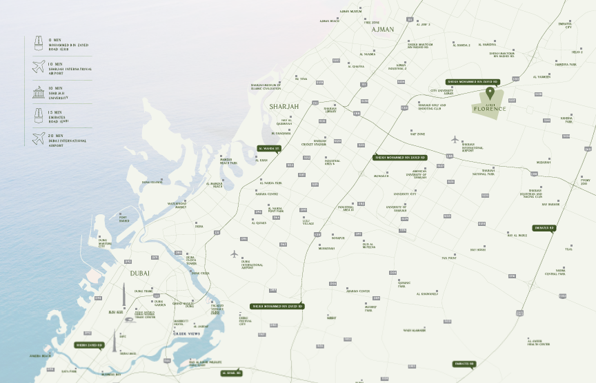 Sunset Bay Dubai Islands Location Map